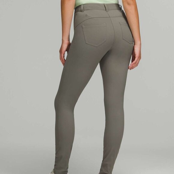 Lululemon City Sleek Slim-Fit 5 Pocket High-Rise Pant - 30 (sz10) Grey Sage - Picture 2 of 7